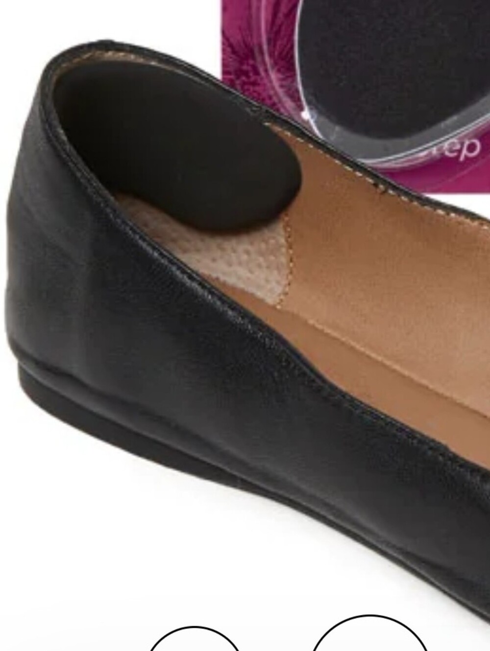 Premium Self-Adhesive Heel Cushion Inserts for Loose Shoes – Black - 4 pair